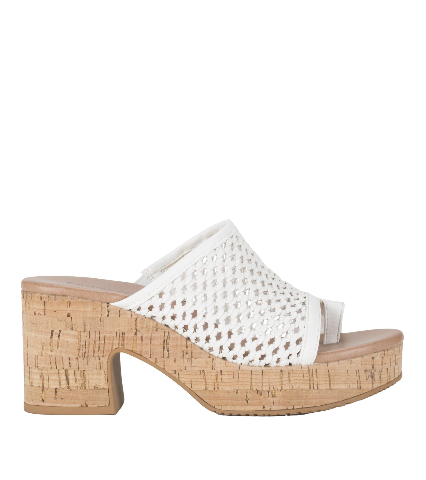 Michaela Block Heel Sandal White - Women
