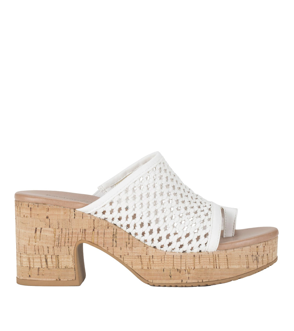 Michaela Block Heel Sandal White - Women