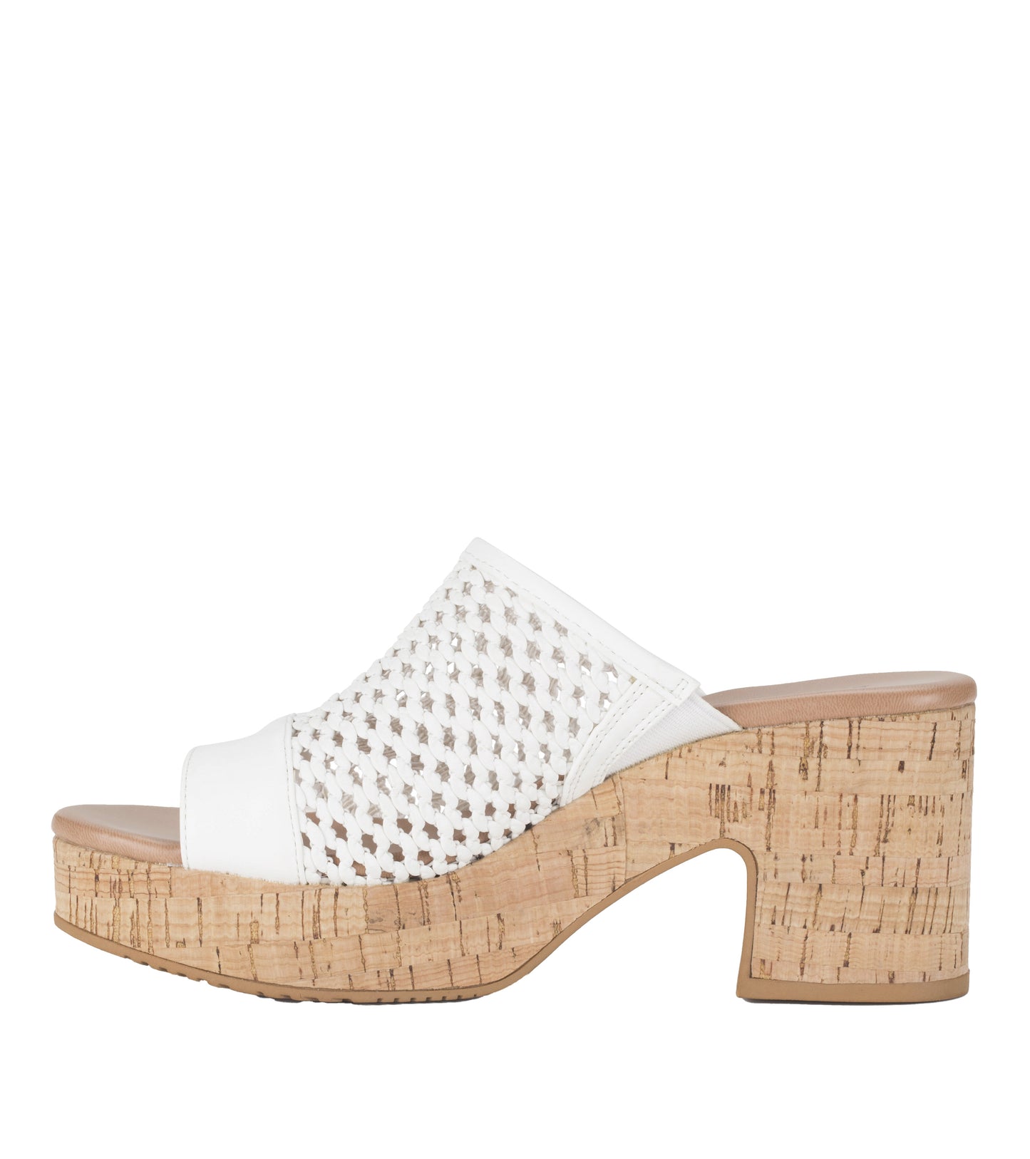 Michaela Block Heel Sandal White - Women