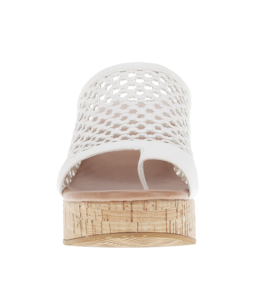 Michaela Block Heel Sandal White - Women
