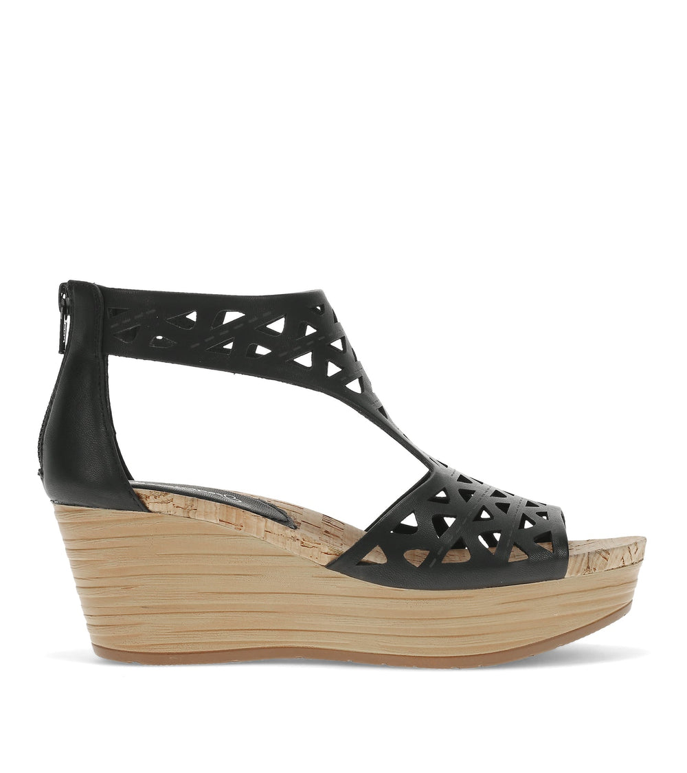 Miriam Wedge Sandal Black - Women