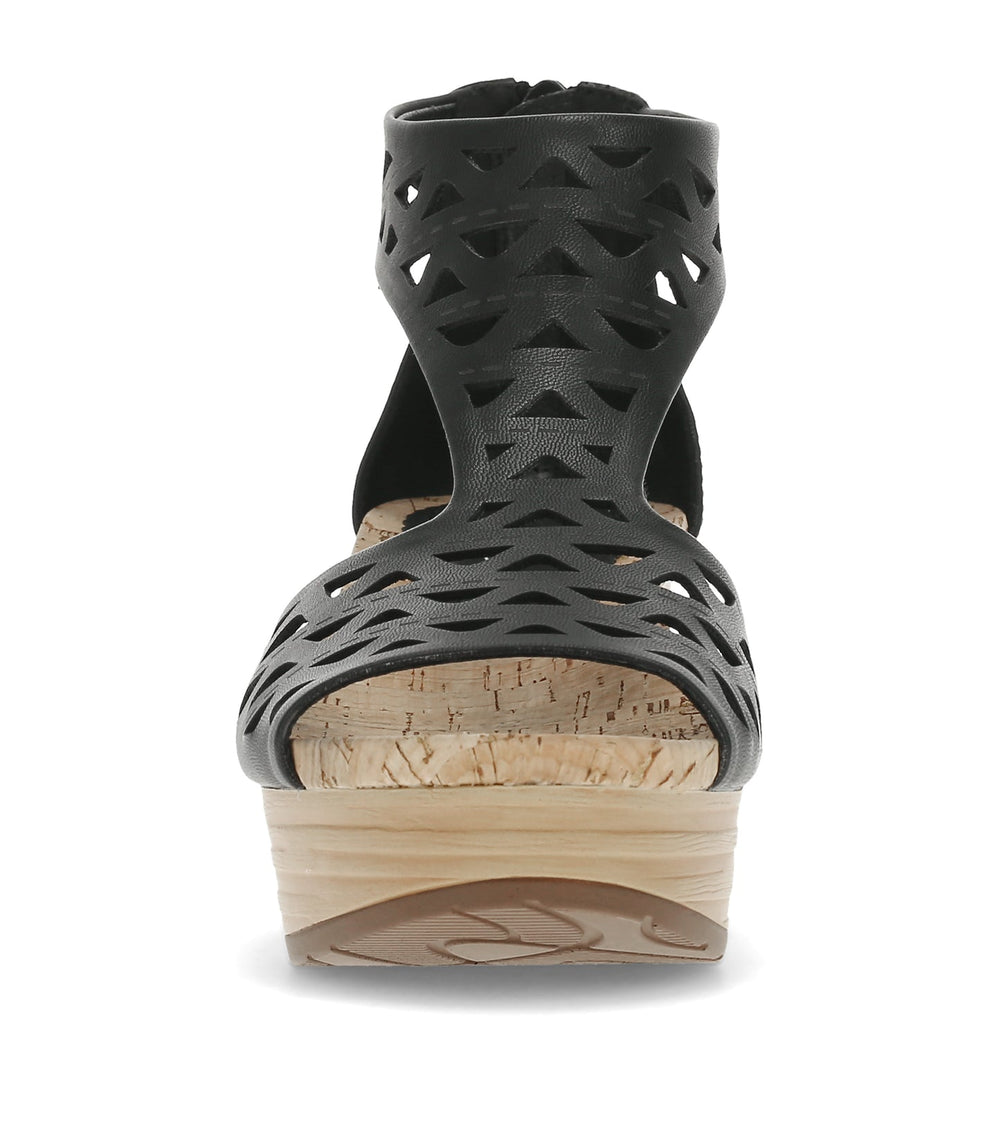 Miriam Wedge Sandal Black - Women