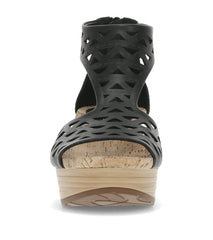 Miriam Wedge Sandal Black - Women
