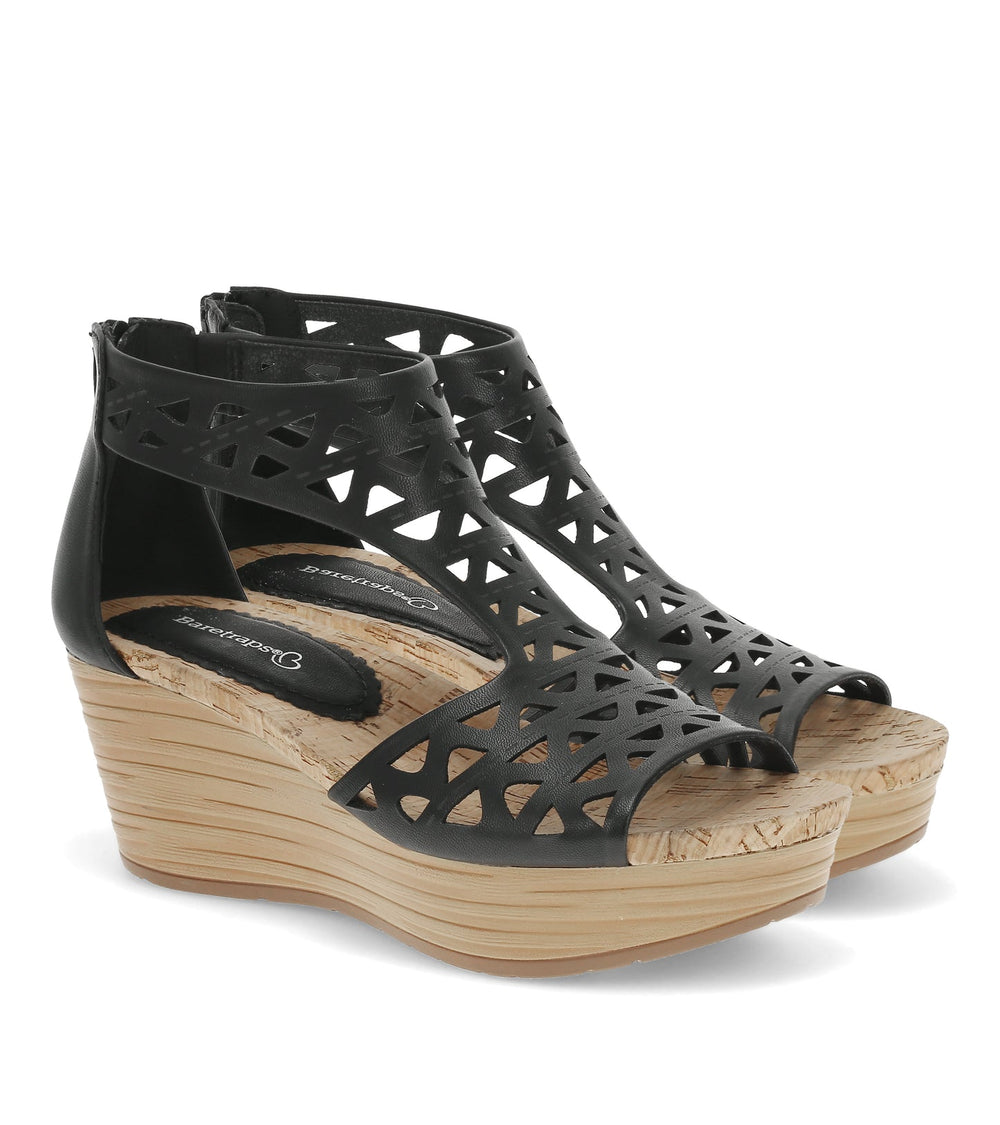 Miriam Wedge Sandal Black - Women