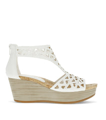 Miriam Wedge Sandal White - Women