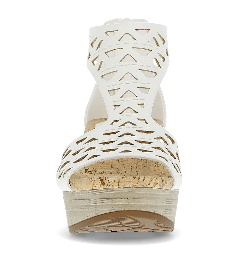 Miriam Wedge Sandal White - Women