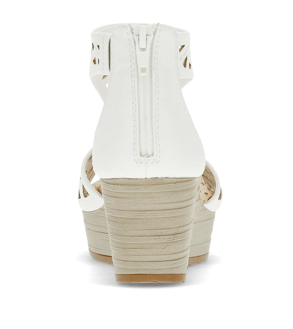 Miriam Wedge Sandal White - Women