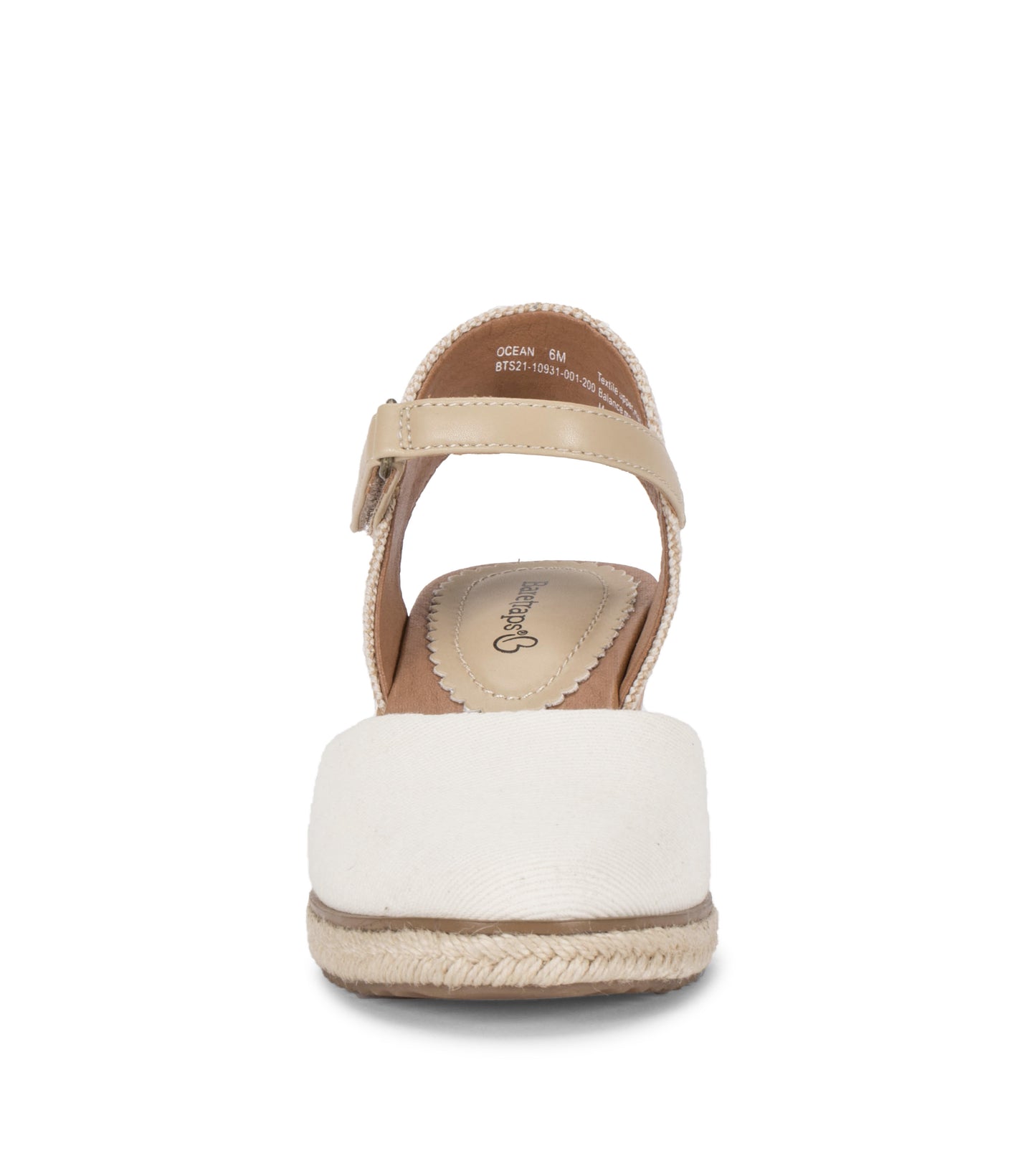 Ocean Closed Toe Wedge Sandal Cream - Women