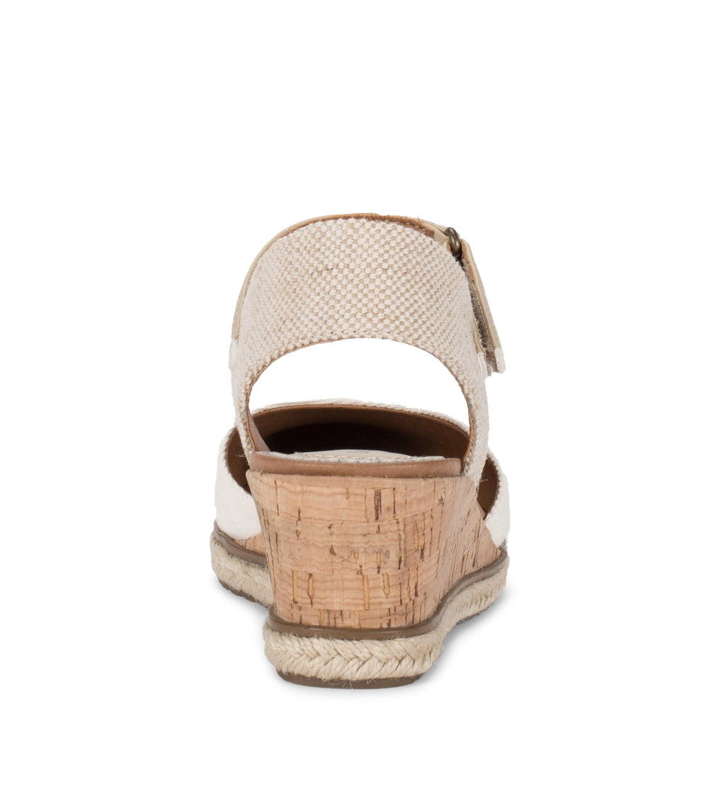Ocean Closed Toe Wedge Sandal Cream - Women