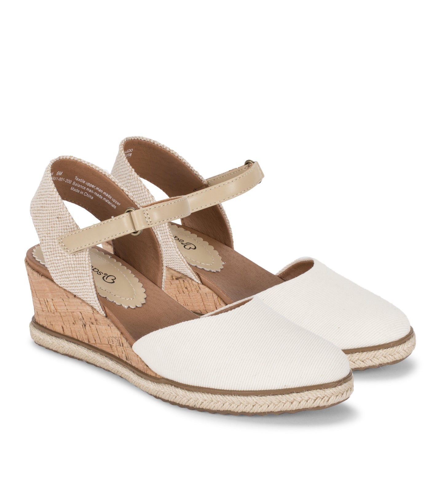 Ocean Closed Toe Wedge Sandal Cream - Women