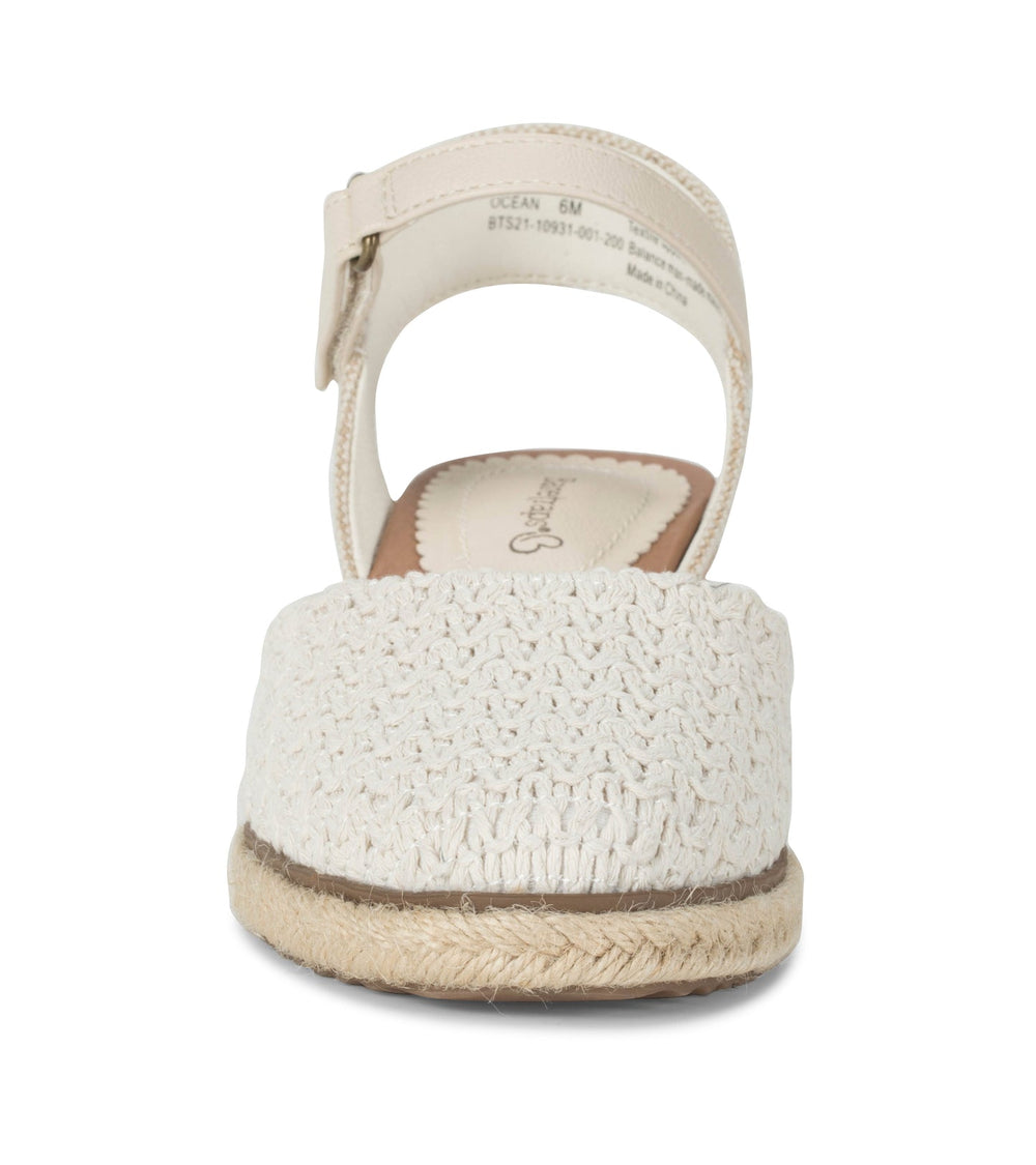 Ocean Closed Toe Wedge Sandal Natural - Women