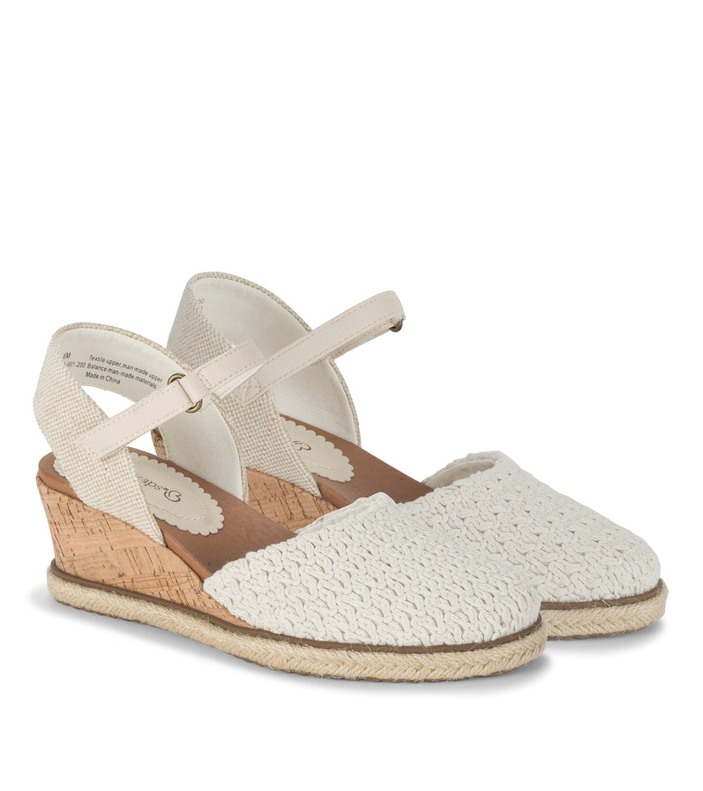 Ocean Closed Toe Wedge Sandal Natural - Women