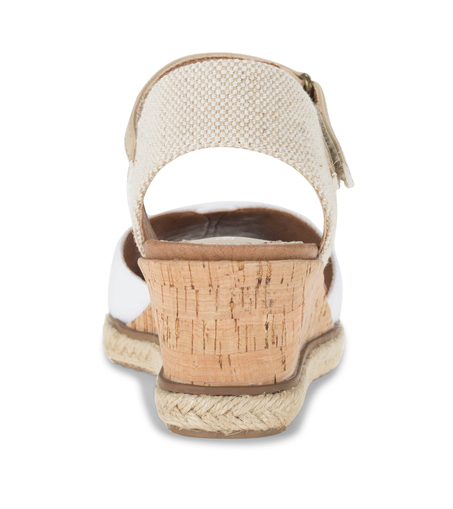 Odetta Espadrille Wedge Sandal White Canvas - Women
