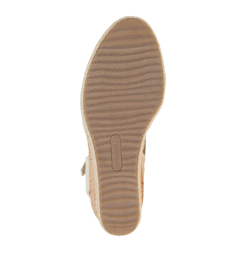 Odetta Espadrille Wedge Sandal White Canvas - Women