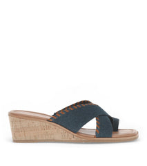 Paige Wedge Sandal Dark Denim - Women