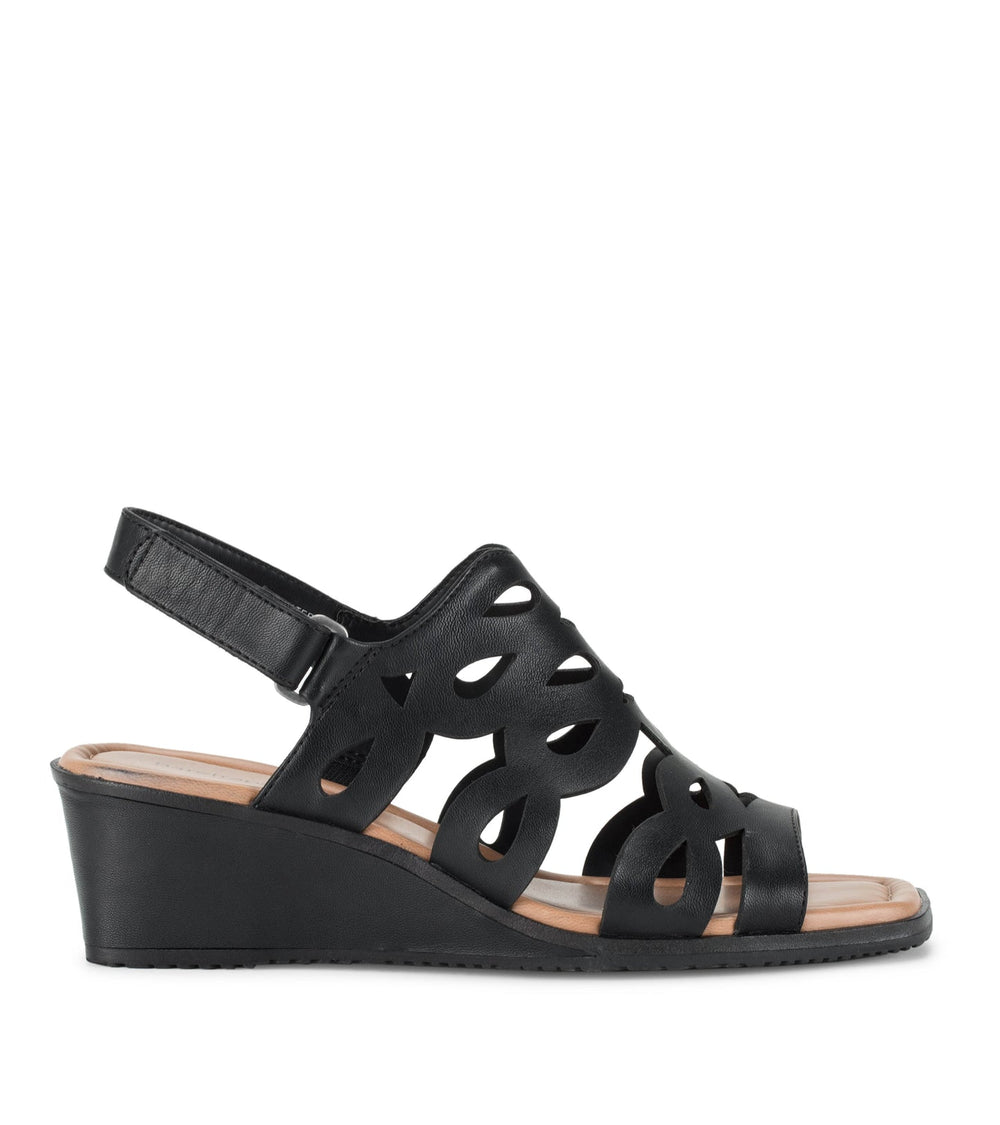 Pearl Wedge Sandal Black - Women