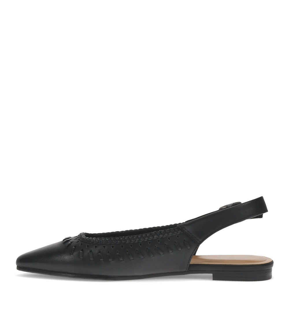 Rachael Slingback Flat Black - Women