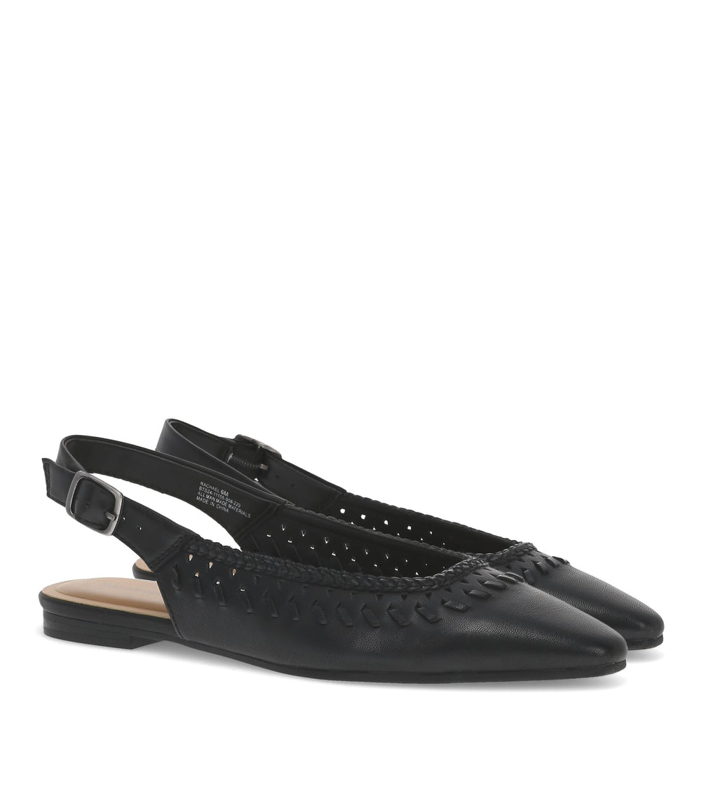 Rachael Slingback Flat Black - Women