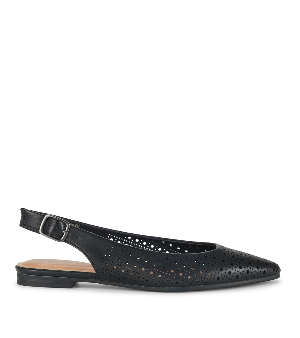 Riva Slingback Flat Black - Women