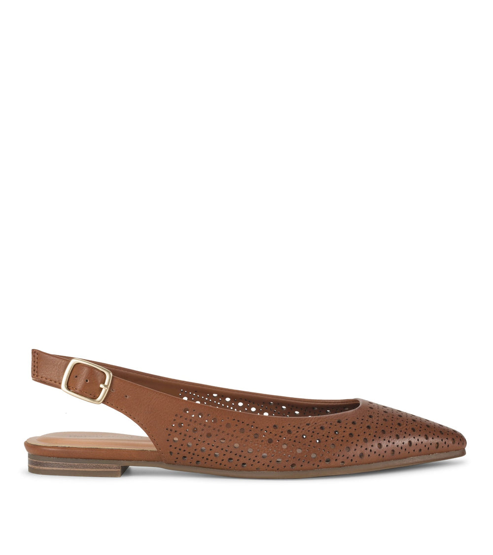 Riva Slingback Flat Dark Beechnut - Women
