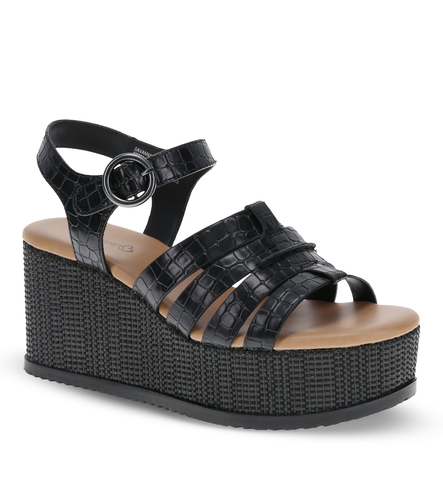 Savannah Wedge Sandal Black - Women