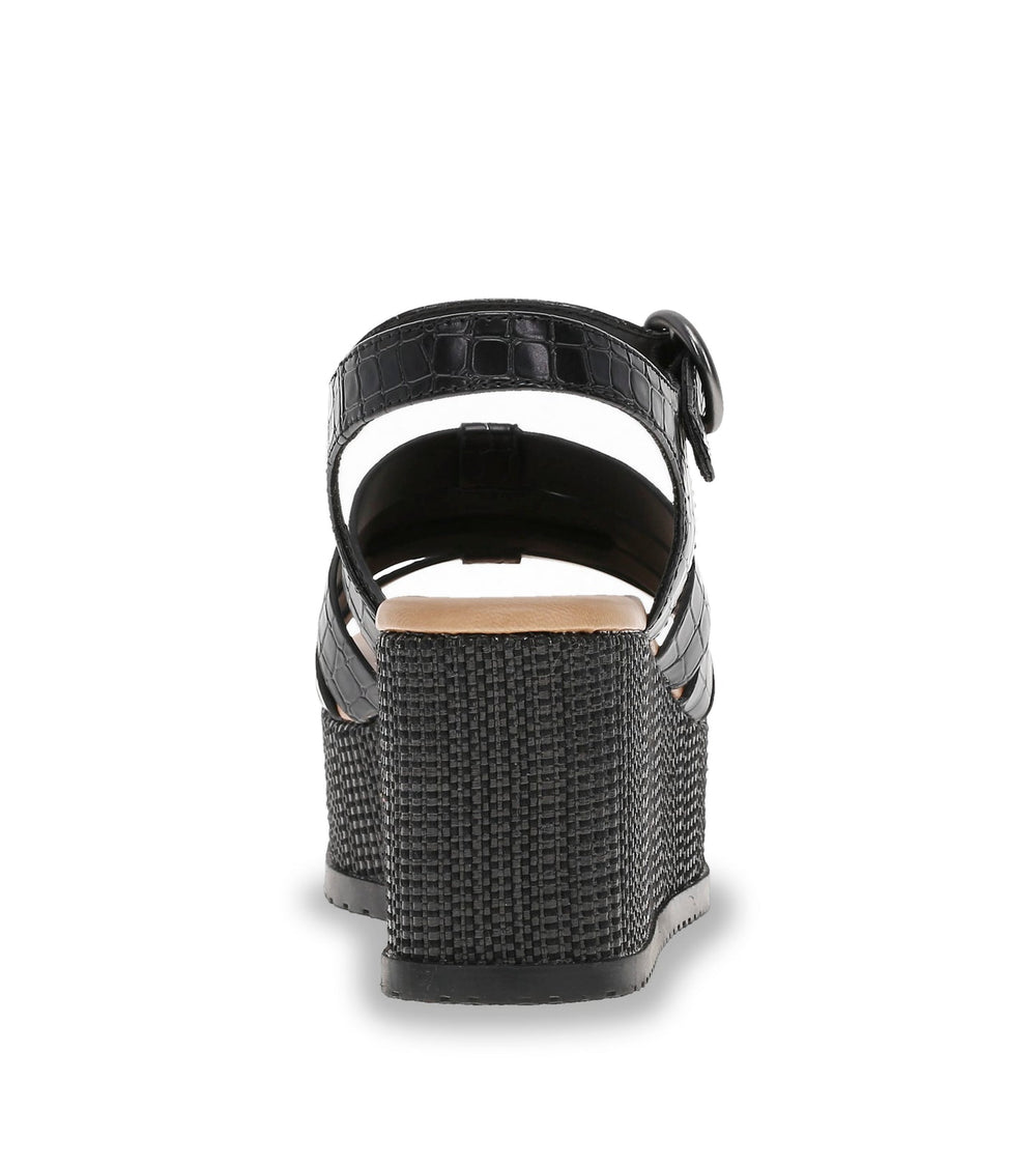 Savannah Wedge Sandal Black - Women