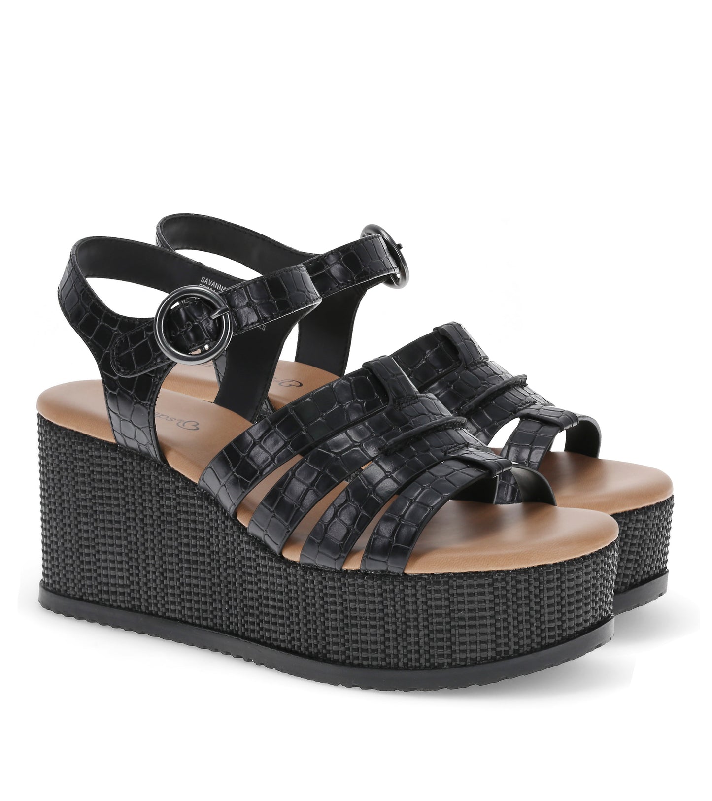 Savannah Wedge Sandal Black - Women
