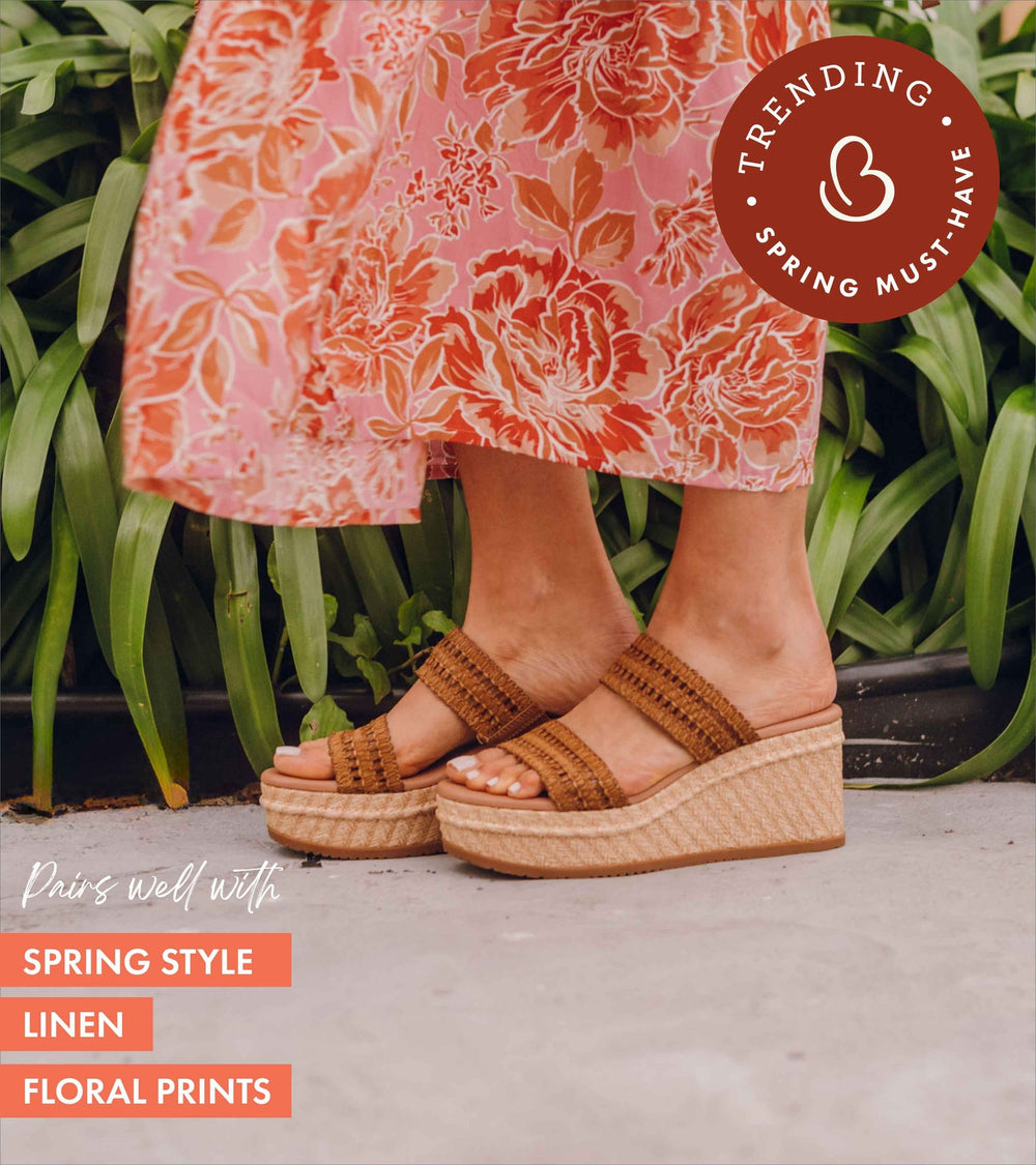 Sophie Wedge Sandal Caramel - Women