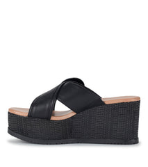 Sydney Wedge Sandal Black - Women