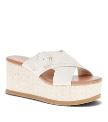 Sydney Wedge Sandal Cream - Women