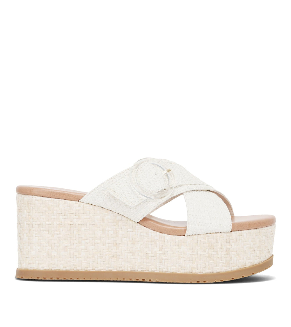 Sydney Wedge Sandal Cream - Women
