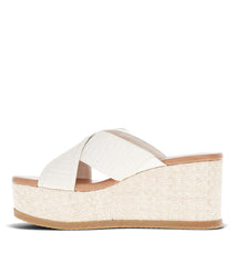 Sydney Wedge Sandal Cream - Women