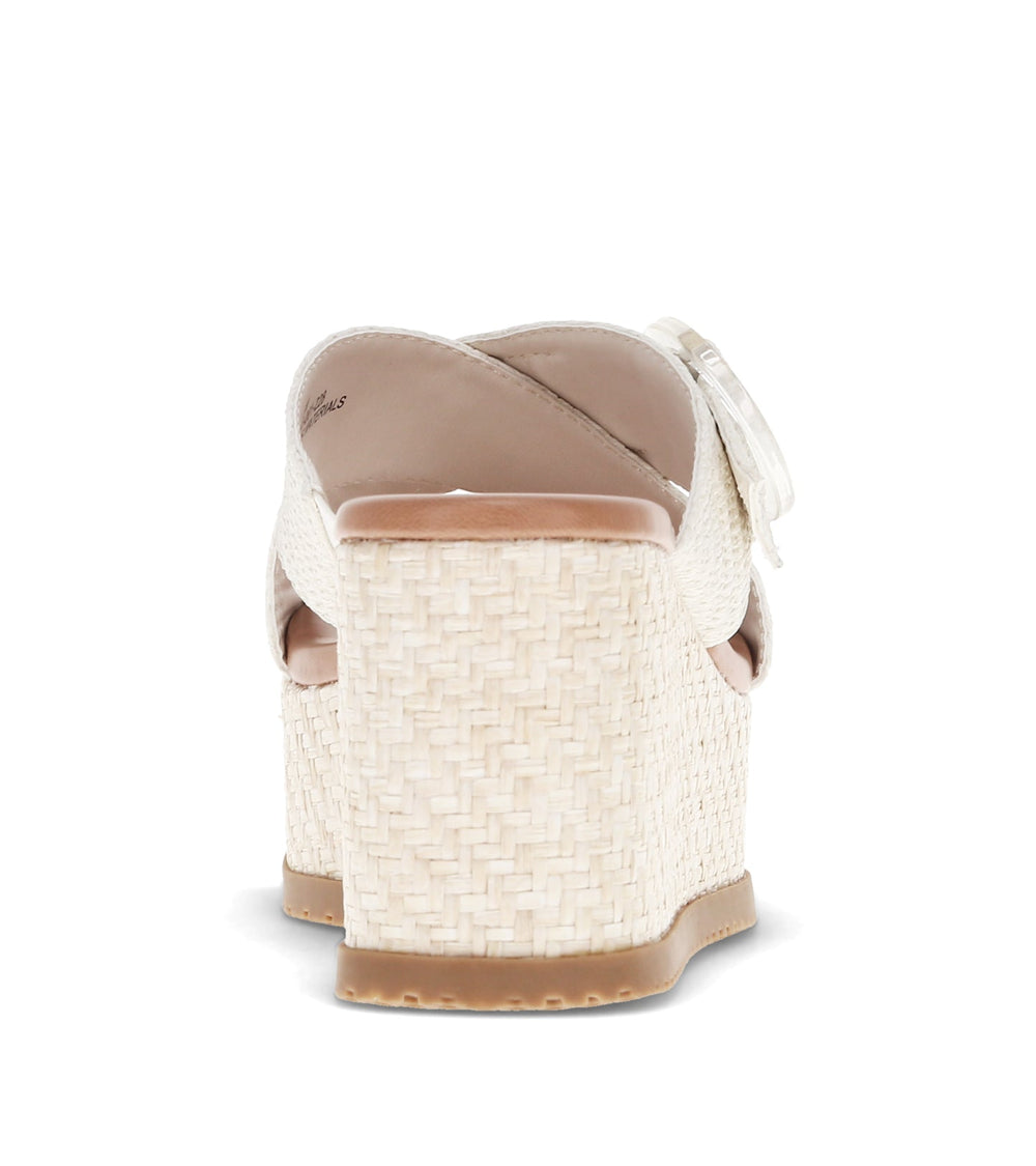 Sydney Wedge Sandal Cream - Women