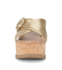 Sydney Wedge Sandal Gold - Women