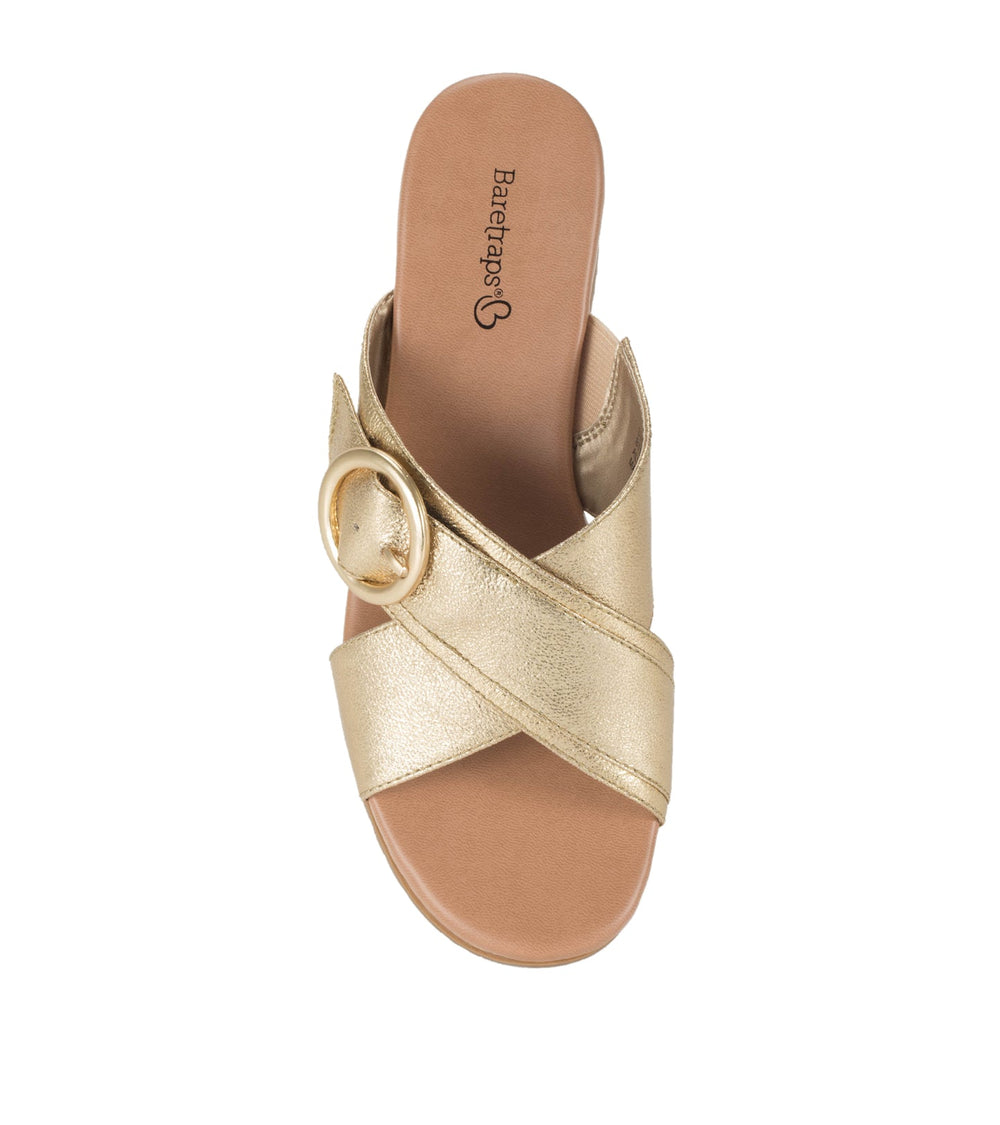 Sydney Wedge Sandal Gold - Women