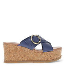 Sydney Wedge Sandal Navy - Women
