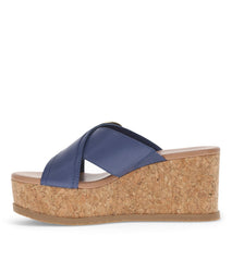 Sydney Wedge Sandal Navy - Women