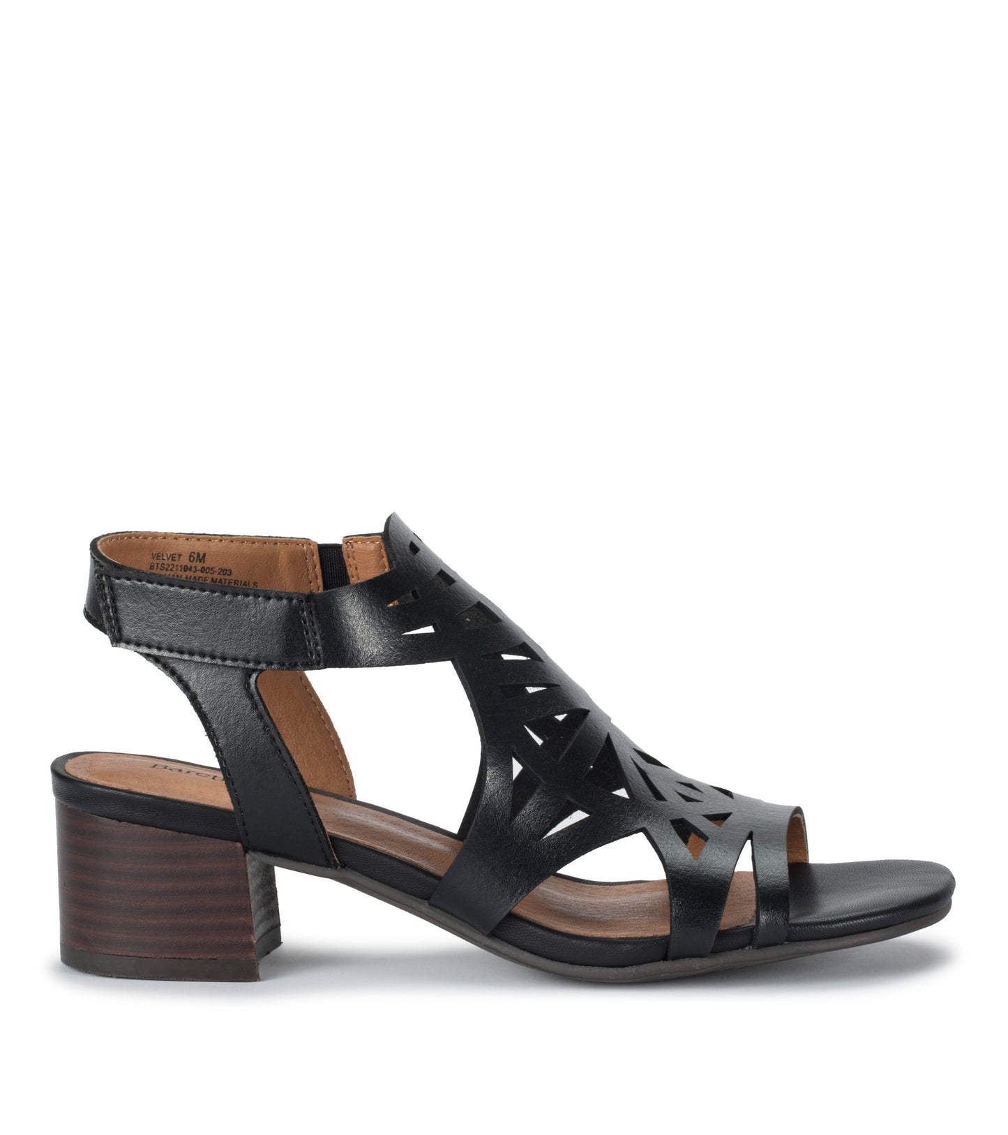 Velvet Block Heel Sandal Black - Women