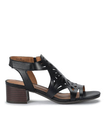 Velvet Block Heel Sandal Black - Women