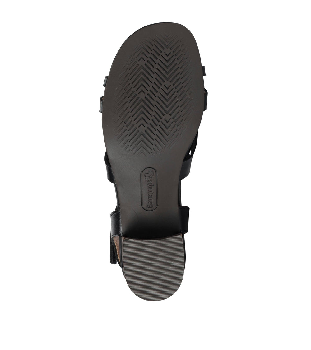 Velvet Block Heel Sandal Black - Women