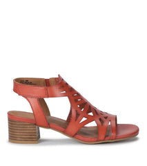 Velvet Block Heel Sandal Paprika - Women
