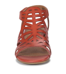 Velvet Block Heel Sandal Paprika - Women