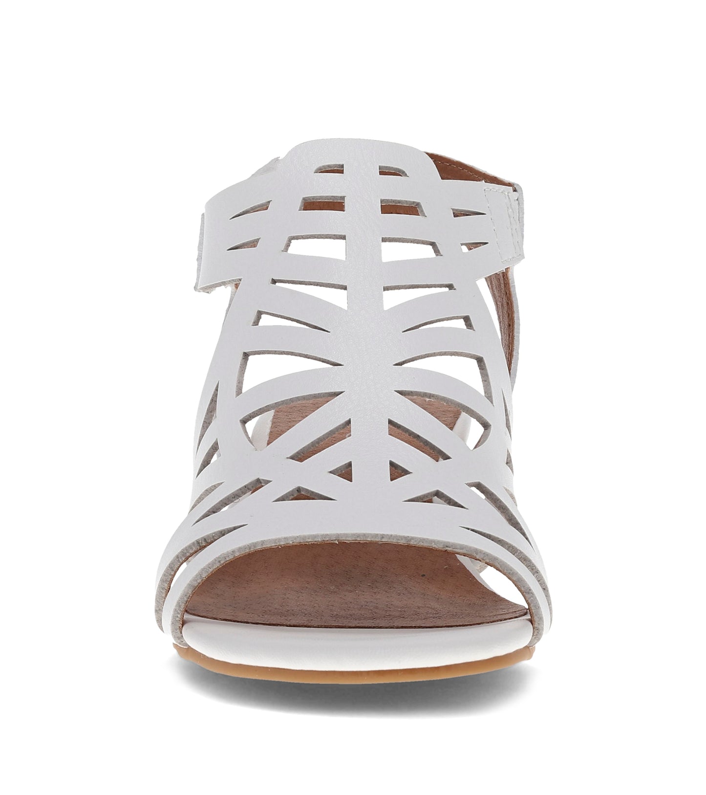 Velvet Block Heel Sandal White - Women