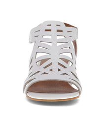 Velvet Block Heel Sandal White - Women