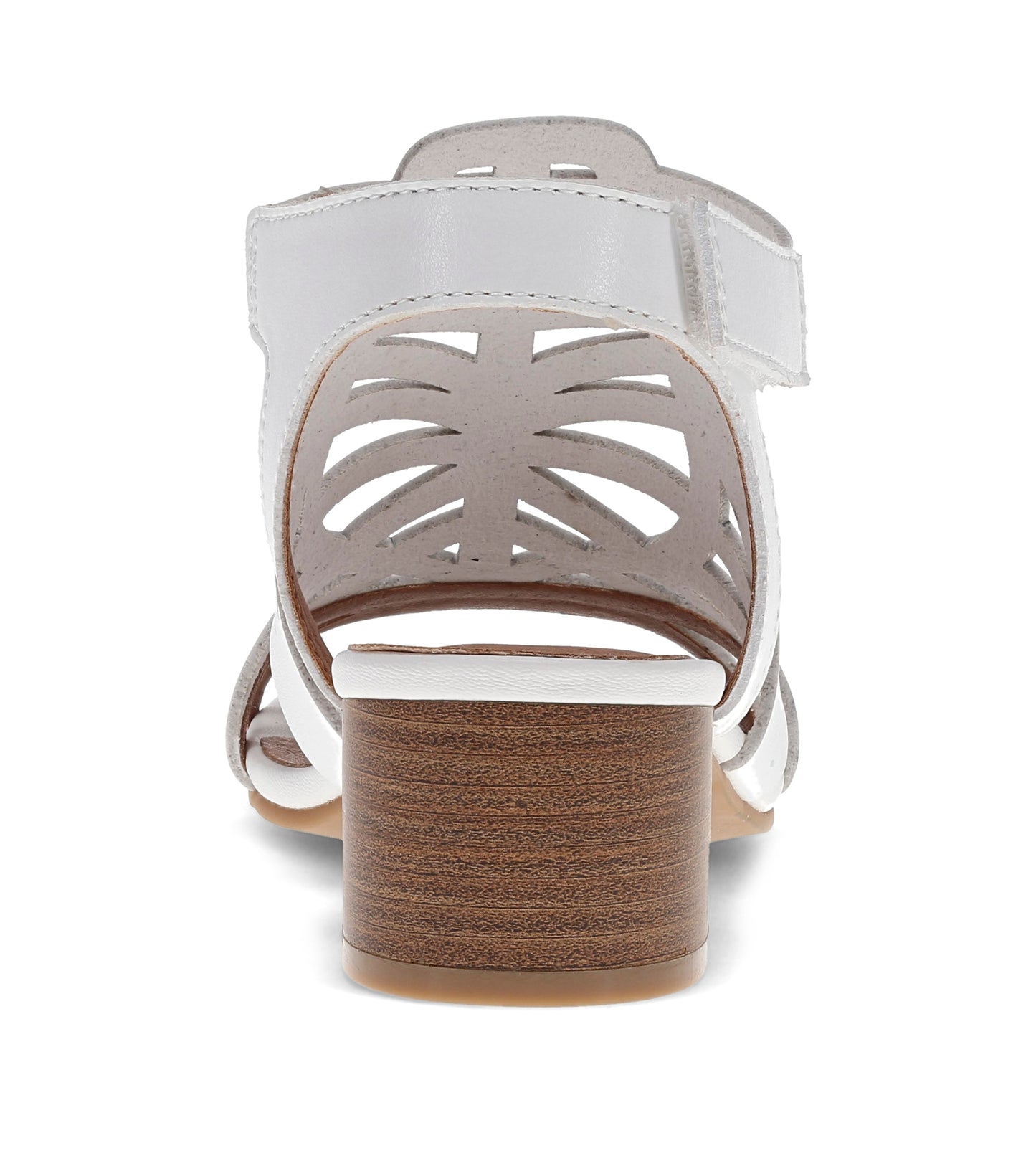 Velvet Block Heel Sandal White - Women