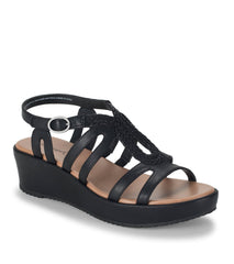 Wilma Wedge Sandal Black - Women