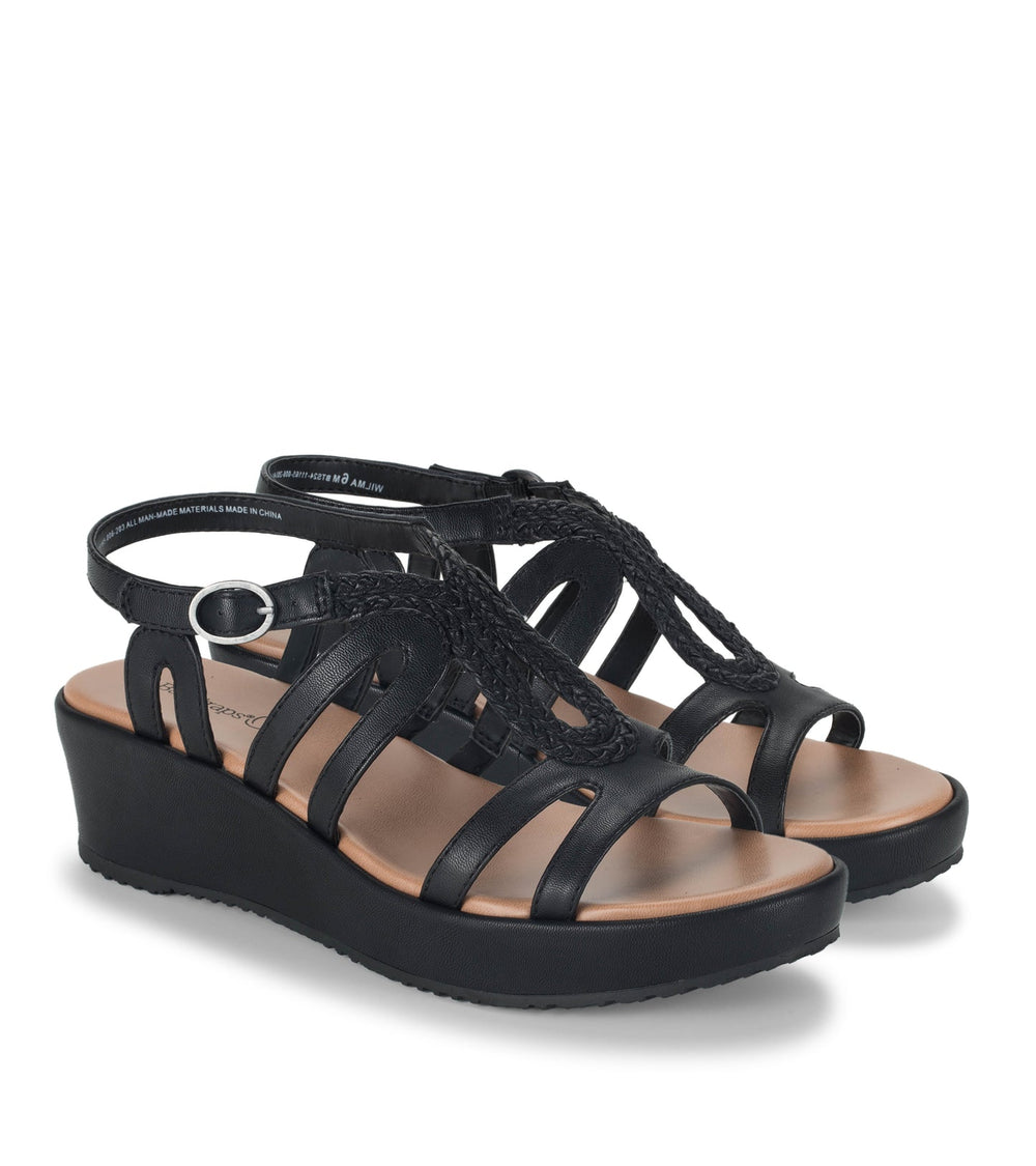 Wilma Wedge Sandal Black - Women