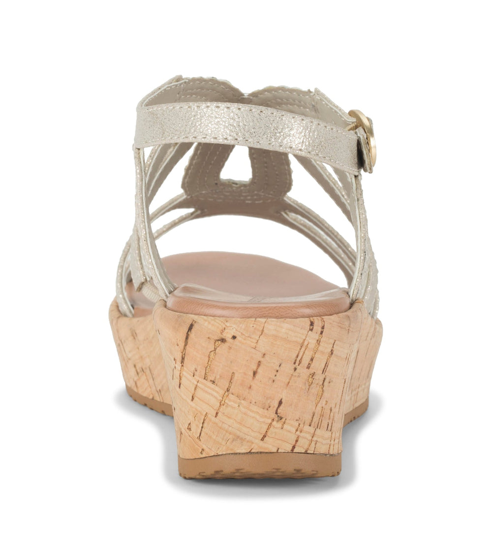 Wilma Wedge Sandal Champagne - Women