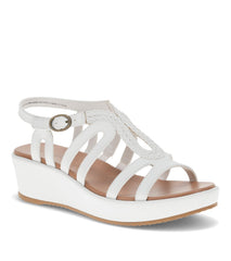 Wilma Wedge Sandal White - Women