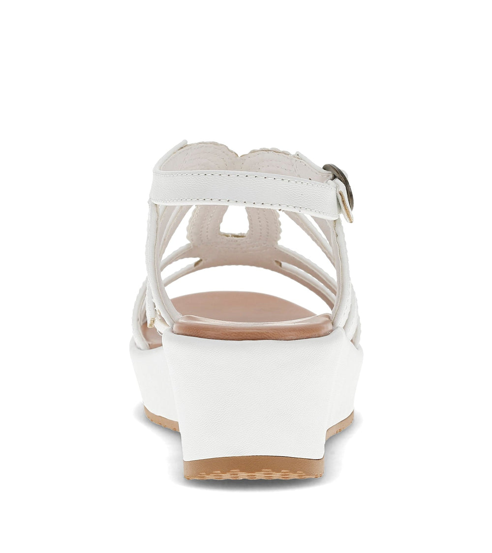Wilma Wedge Sandal White - Women